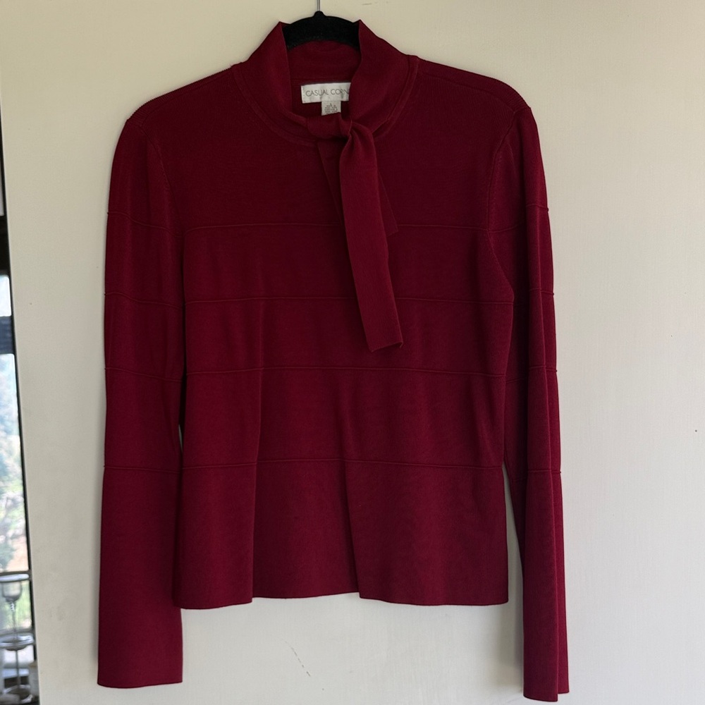 Casual Corner Red Knit Top